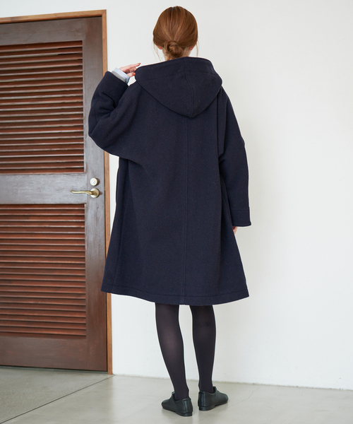 DANTON（ダントン）の「DANTON/ダントン HOODED  LONG COAT DT-A0708（その他アウター・レディース・ベージュ/ネイビー・SMALL）」の13枚目の写真