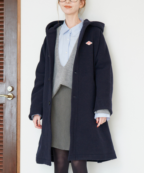 DANTON（ダントン）の「DANTON/ダントン HOODED  LONG COAT DT-A0708（その他アウター・レディース・ベージュ/ネイビー・SMALL）」の15枚目の写真