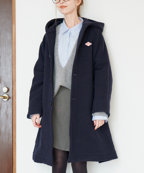 DANTON（ダントン）の「DANTON/ダントン HOODED  LONG COAT DT-A0708（その他アウター・レディース・ベージュ/ネイビー・SMALL）」の16枚目の写真