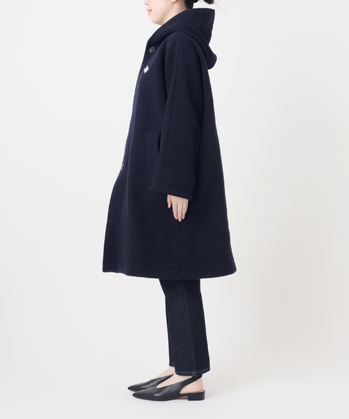 DANTON（ダントン）の「DANTON/ダントン HOODED  LONG COAT DT-A0708（その他アウター・レディース・ベージュ/ネイビー・SMALL）」の18枚目の写真