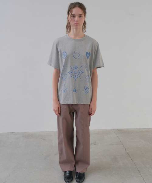 PESTO(ペスト)の「パターンTシャツ ムン(Tシャツ/カットソー・レディース・その他・FREE)」の1枚目の写真