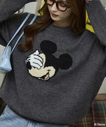 PUBLUX/パブリュクス Mickey Mouse/ミッキーマウス/フェイス ニット 限定展開