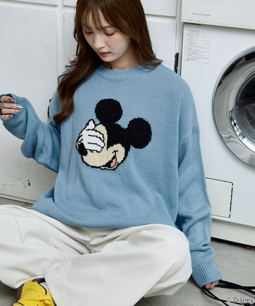 PUBLUX(パブリュクス)の「PUBLUX/パブリュクス Mickey Mouse/ミッキーマウス/フェイス ニット 限定展開(ニット/セーター・メンズ・イエロー/グレー/ブラウン/サックスブルー・LARGE/MEDIUM/SMALL)」の18枚目の写真