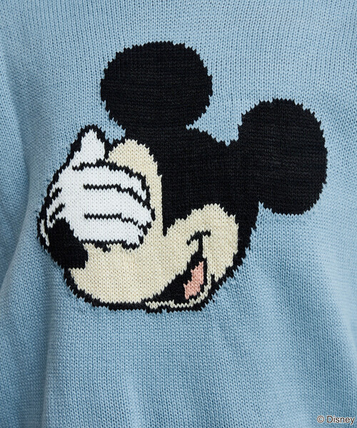 PUBLUX(パブリュクス)の「PUBLUX/パブリュクス Mickey Mouse/ミッキーマウス/フェイス ニット 限定展開(ニット/セーター・メンズ・イエロー/グレー/ブラウン/サックスブルー・LARGE/MEDIUM/SMALL)」の19枚目の写真
