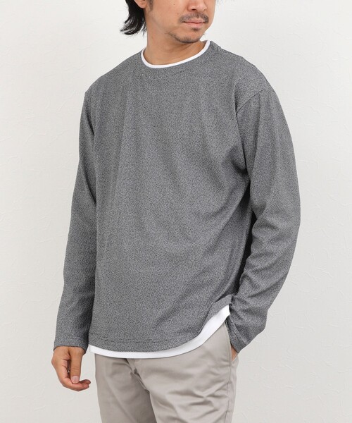 NOLLEY’S(ノーリーズ)の「リンクスダブルカラー LS Tee 26AW(Tシャツ/カットソー・メンズ・ネイビー/ホワイト/グレー・S/M/L/XL)」の15枚目の写真