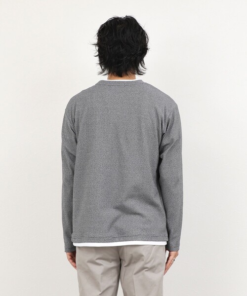 NOLLEY’S(ノーリーズ)の「リンクスダブルカラー LS Tee 26AW(Tシャツ/カットソー・メンズ・ネイビー/ホワイト/グレー・S/M/L/XL)」の9枚目の写真
