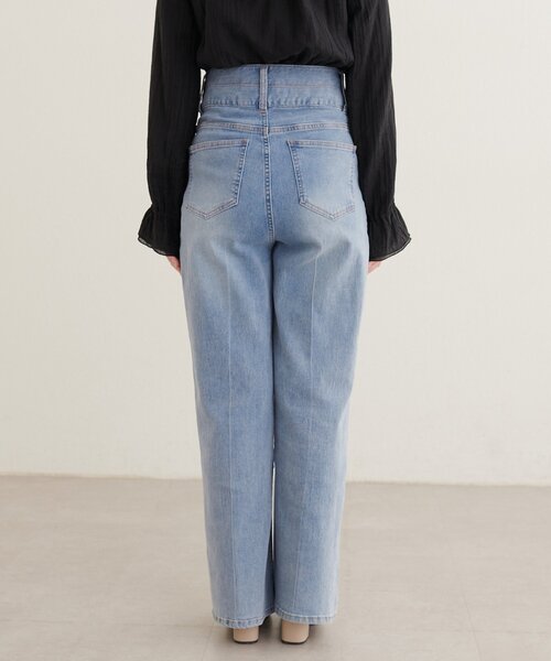 natural couture（ナチュラルクチュール）の「ハイウエストストレッチデニムパンツ（デニムパンツ・レディース・ブルー/サックスブルー・MEDIUM/LARGE）」の15枚目の写真