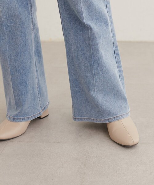 natural couture（ナチュラルクチュール）の「ハイウエストストレッチデニムパンツ（デニムパンツ・レディース・ブルー/サックスブルー・MEDIUM/LARGE）」の4枚目の写真