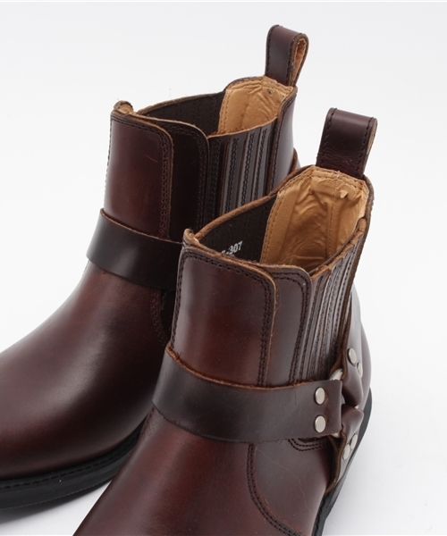 DIAMOND STREET(ダイヤモンドストリート)の「DIAMOND STREET (ダイヤモンドストリート) / リングサイドゴアブーツ DS307 グッドイヤーウェルト製法 本革(ブーツ・メンズ・ダークブラウン/ブラック・25.5/26/27/25/26.5)」の7枚目の写真