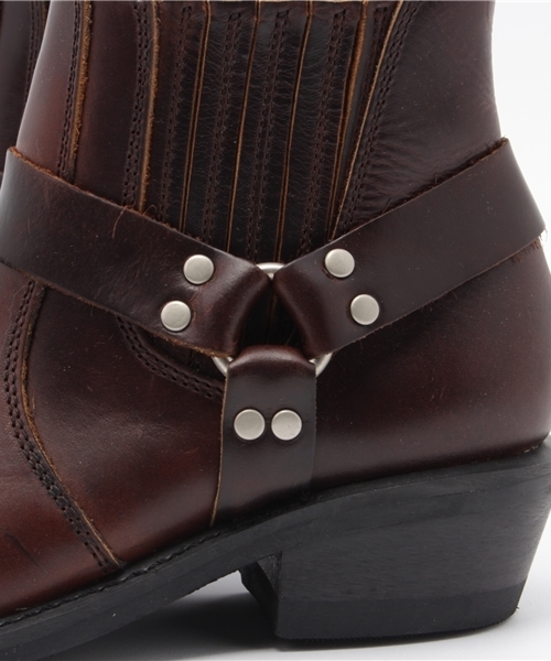 DIAMOND STREET(ダイヤモンドストリート)の「DIAMOND STREET (ダイヤモンドストリート) / リングサイドゴアブーツ DS307 グッドイヤーウェルト製法 本革(ブーツ・メンズ・ダークブラウン/ブラック・25.5/26/27/25/26.5)」の8枚目の写真