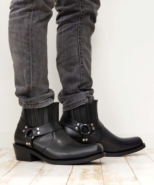 DIAMOND STREET(ダイヤモンドストリート)の「DIAMOND STREET (ダイヤモンドストリート) / リングサイドゴアブーツ DS307 グッドイヤーウェルト製法 本革(ブーツ・メンズ・ダークブラウン/ブラック・25.5/26/27/25/26.5)」の22枚目の写真