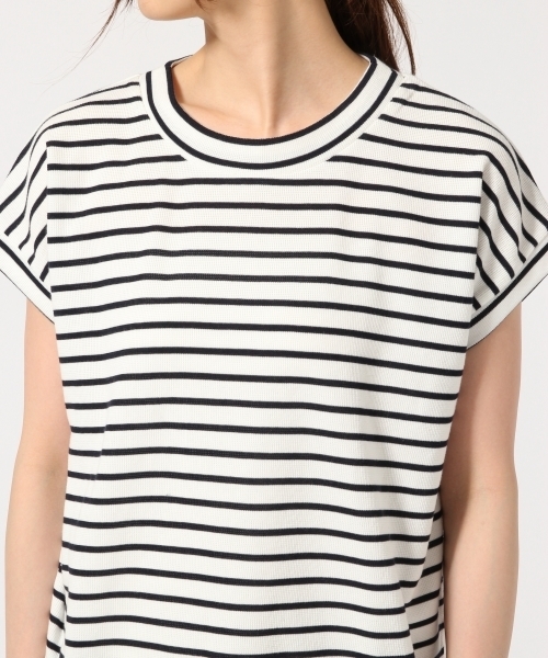 GLOBAL WORK（グローバルワーク）の「シャツコンビプルオーバー半袖/722822（Tシャツ/カットソー・レディース・ネイビー/カーキ/オフホワイト/グレー・LARGE/SMALL/MEDIUM）」の6枚目の写真