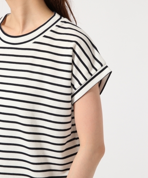 GLOBAL WORK（グローバルワーク）の「シャツコンビプルオーバー半袖/722822（Tシャツ/カットソー・レディース・ネイビー/カーキ/オフホワイト/グレー・LARGE/SMALL/MEDIUM）」の7枚目の写真