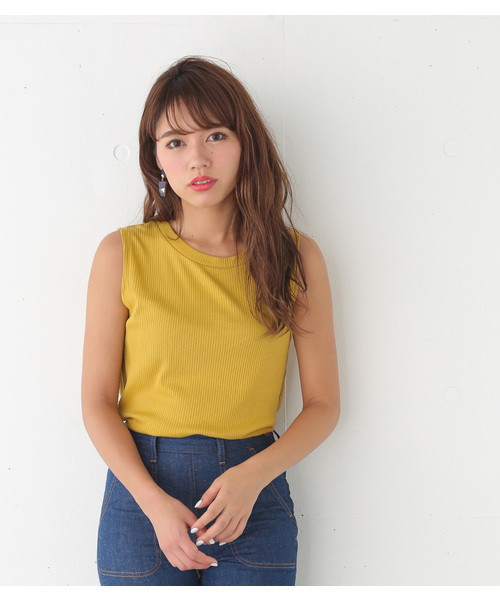 SLY(スライ)の「ハイネックノースリTOPS(タンクトップ・レディース・ワインレッド/イエロー系その他/ブラック/ホワイト・FREE)」の3枚目の写真