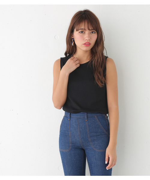 SLY(スライ)の「ハイネックノースリTOPS(タンクトップ・レディース・ワインレッド/イエロー系その他/ブラック/ホワイト・FREE)」の2枚目の写真