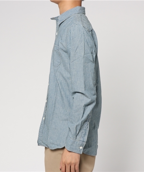 RRL（ダブル アール エル）の「レールマン スリム シャンブレー シャツ（シャツ/ブラウス・メンズ・ブルー系その他・SMALL/LARGE/MEDIUM/X-SMALL/X-LARGE）」の6枚目の写真