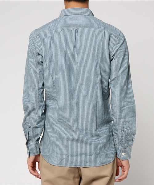 RRL（ダブル アール エル）の「レールマン スリム シャンブレー シャツ（シャツ/ブラウス・メンズ・ブルー系その他・SMALL/LARGE/MEDIUM/X-SMALL/X-LARGE）」の7枚目の写真