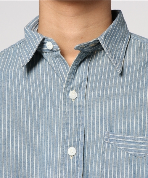 RRL（ダブル アール エル）の「レールマン スリム シャンブレー シャツ（シャツ/ブラウス・メンズ・ブルー系その他・SMALL/LARGE/MEDIUM/X-SMALL/X-LARGE）」の8枚目の写真