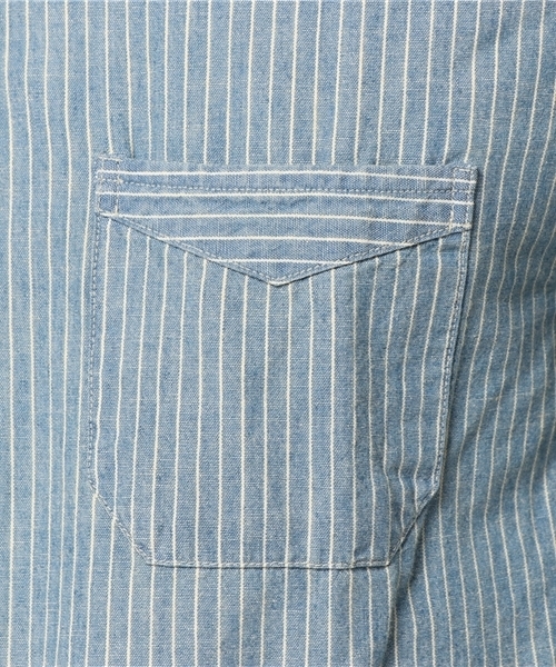 RRL（ダブル アール エル）の「レールマン スリム シャンブレー シャツ（シャツ/ブラウス・メンズ・ブルー系その他・SMALL/LARGE/MEDIUM/X-SMALL/X-LARGE）」の10枚目の写真