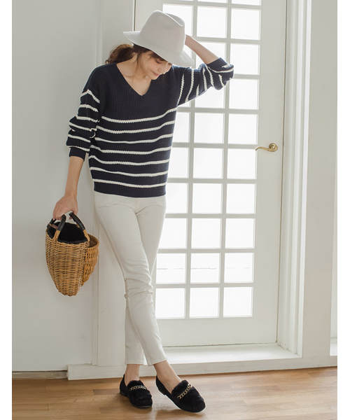 Re:EDIT（リエディ）の「[リエディ]チェーンファーローファー[2016秋新作]シューズ/ローファー（ローファー・レディース・ネイビー/ブラック/ワイン/ホワイト/グレー・LARGE/SMALL/X-LARGE/MEDIUM）」の14枚目の写真