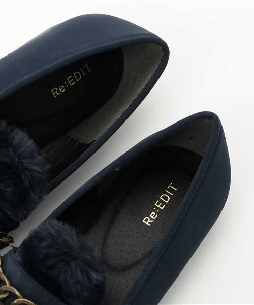 Re:EDIT（リエディ）の「[リエディ]チェーンファーローファー[2016秋新作]シューズ/ローファー（ローファー・レディース・ネイビー/ブラック/ワイン/ホワイト/グレー・LARGE/SMALL/X-LARGE/MEDIUM）」の11枚目の写真