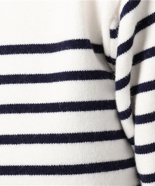 Denime(ドゥニーム)の「パネルボーダークルーネックニット(ニット/セーター・レディース・グレー/キャメル/ホワイト・FREE)」の10枚目の写真