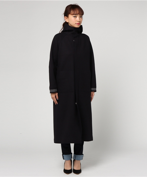 NATIC（ナティック）の「NATIC / ロングフードコート（その他アウター・レディース・ネイビー/ホワイト・MEDIUM）」の7枚目の写真