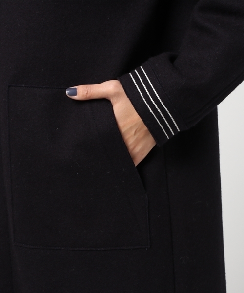 NATIC（ナティック）の「NATIC / ロングフードコート（その他アウター・レディース・ネイビー/ホワイト・MEDIUM）」の12枚目の写真