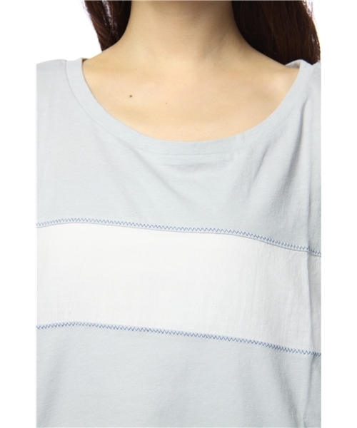 Kastane（カスタネ）の「レース切替えTOPS（Tシャツ/カットソー・レディース・オフホワイト/ピンク/グレー/ホワイト×ブルー/ホワイト×レッド/ピンク系その他・FREE）」の8枚目の写真