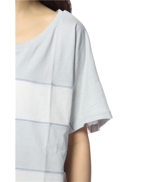 Kastane（カスタネ）の「レース切替えTOPS（Tシャツ/カットソー・レディース・オフホワイト/ピンク/グレー/ホワイト×ブルー/ホワイト×レッド/ピンク系その他・FREE）」の12枚目の写真