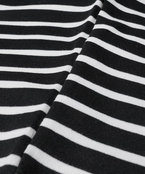 coca（coca）（コカ）の「【WEB限定セール】＼WEB限定新色／ボーダーボートネックトップス/オーガニックコットン混（Tシャツ/カットソー・レディース・ブラック/ホワイト/ブラウン/ピンク/グレー/ベージュ/グリーン/ダークベージュ・ONE SIZE/L/M）」の19枚目の写真