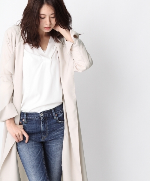 Andemiu(アンデミュウ)の「サイドスリットロングガウン749711(その他アウター・レディース・カーキ/ピンク・SMALL/MEDIUM)」の17枚目の写真