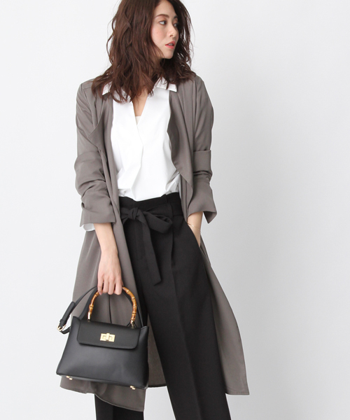 Andemiu(アンデミュウ)の「サイドスリットロングガウン749711(その他アウター・レディース・カーキ/ピンク・SMALL/MEDIUM)」の18枚目の写真