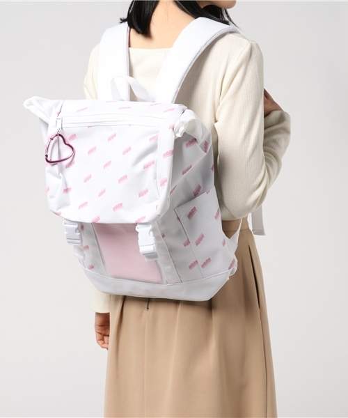 WEGO（ウィゴー）の「WEGO/ポーチ付きハートチャームリュック（バックパック/リュック・レディース・その他2/その他1/ホワイト/ブラック・FREE）」の6枚目の写真