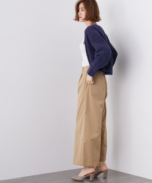 STUDIOUS（ステュディオス）の「モールショートカーディガン（カーディガン/ボレロ・レディース・ネイビー/ワインレッド・FREE）」の5枚目の写真