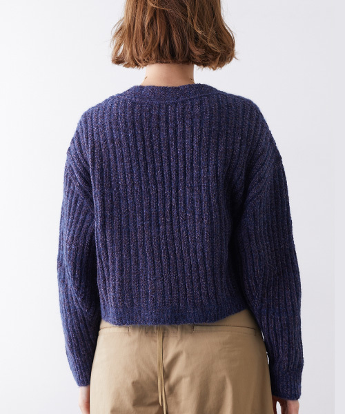 STUDIOUS（ステュディオス）の「モールショートカーディガン（カーディガン/ボレロ・レディース・ネイビー/ワインレッド・FREE）」の15枚目の写真