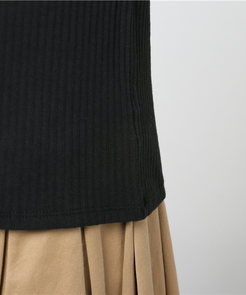 FREE'S MART（フリーズマート）の「テレコボートネック長袖プルオーバーイピッチ（Tシャツ/カットソー・レディース・ブラック/グレー/ブラウン/グリーン・FREE）」の5枚目の写真