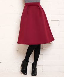 KOBE LETTUCE | ボリューム感たっぷりのフレアラインがレトロ可愛い！ボンディングミモレ丈フレアスカート/レディース/ボトムス[M2005]神戸レタス(スカート)