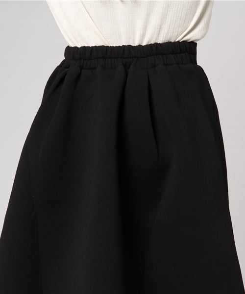 KOBE LETTUCE（コウベレタス）の「ボリューム感たっぷりのフレアラインがレトロ可愛い！ボンディングミモレ丈フレアスカート/レディース/ボトムス[M2005]神戸レタス（スカート・レディース・ブラック/ボルドー/チャコールグレー/グリーン・FREE）」の10枚目の写真