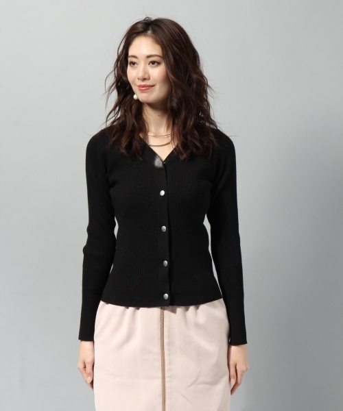 Andemiu(アンデミュウ)の「2WAYファーボタンプルオーバー/カーディガン777402(カーディガン/ボレロ・レディース・ブラック/ライトグレー/ピンク・FREE)」の14枚目の写真