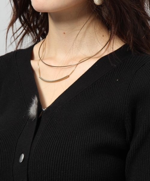 Andemiu(アンデミュウ)の「2WAYファーボタンプルオーバー/カーディガン777402(カーディガン/ボレロ・レディース・ブラック/ライトグレー/ピンク・FREE)」の17枚目の写真