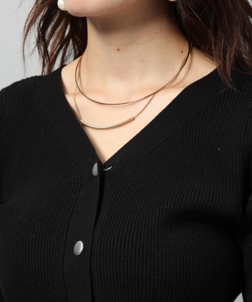 Andemiu(アンデミュウ)の「2WAYファーボタンプルオーバー/カーディガン777402(カーディガン/ボレロ・レディース・ブラック/ライトグレー/ピンク・FREE)」の22枚目の写真