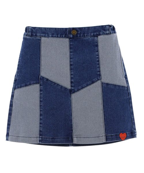 Catherine Cottage（キャサリンコテージ）の「デニムパッチワークスカート（デニムスカート・キッズ・サックスブルー/ブルー系その他2・110/120/130/140/150）」の5枚目の写真