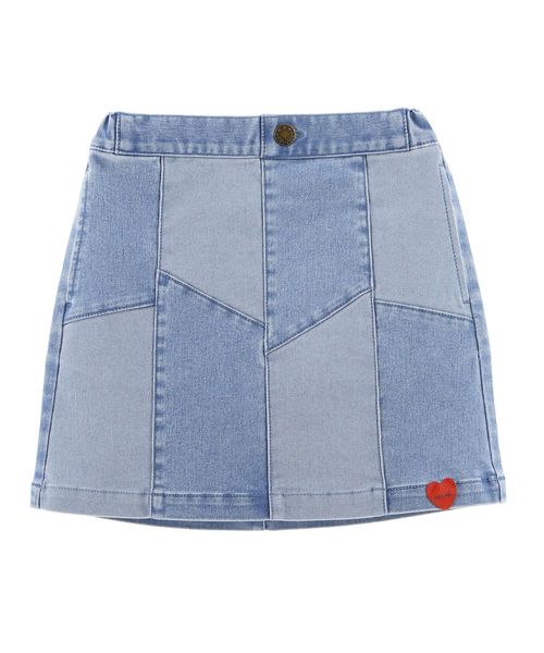 Catherine Cottage（キャサリンコテージ）の「デニムパッチワークスカート（デニムスカート・キッズ・サックスブルー/ブルー系その他2・110/120/130/140/150）」の7枚目の写真
