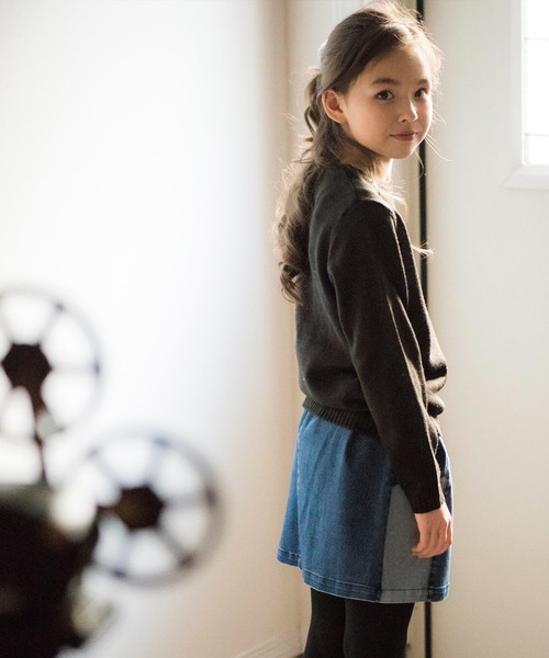 Catherine Cottage（キャサリンコテージ）の「デニムパッチワークスカート（デニムスカート・キッズ・サックスブルー/ブルー系その他2・110/120/130/140/150）」の8枚目の写真