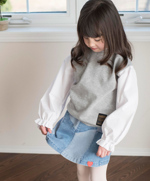 Catherine Cottage（キャサリンコテージ）の「デニムパッチワークスカート（デニムスカート・キッズ・サックスブルー/ブルー系その他2・110/120/130/140/150）」の13枚目の写真