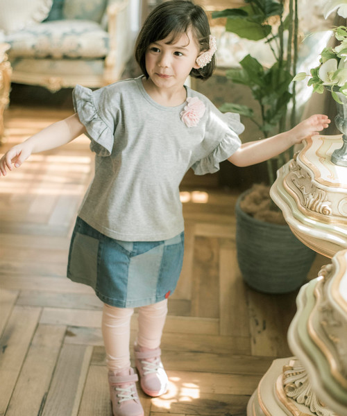 Catherine Cottage（キャサリンコテージ）の「デニムパッチワークスカート（デニムスカート・キッズ・サックスブルー/ブルー系その他2・110/120/130/140/150）」の14枚目の写真