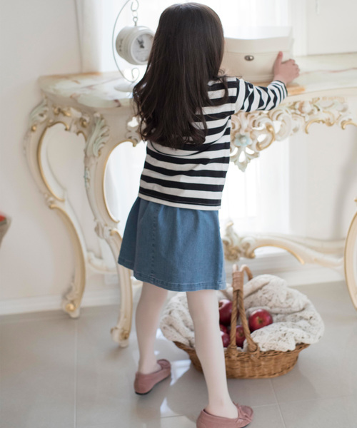 Catherine Cottage（キャサリンコテージ）の「デニムパッチワークスカート（デニムスカート・キッズ・サックスブルー/ブルー系その他2・110/120/130/140/150）」の16枚目の写真