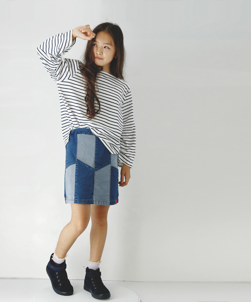 Catherine Cottage（キャサリンコテージ）の「デニムパッチワークスカート（デニムスカート・キッズ・サックスブルー/ブルー系その他2・110/120/130/140/150）」の20枚目の写真