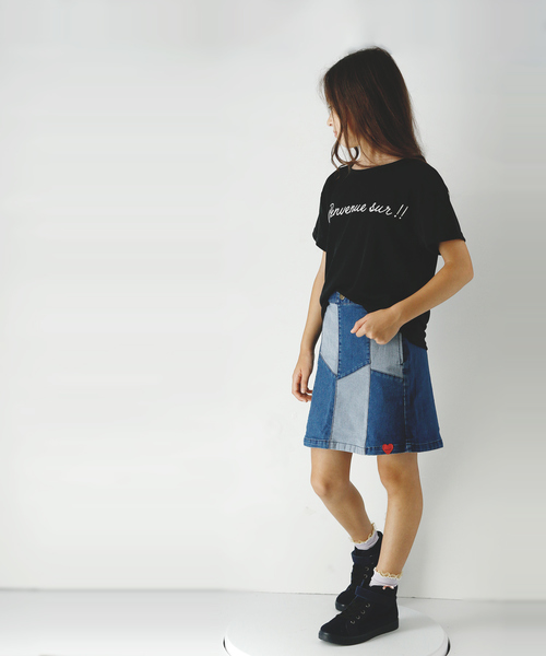 Catherine Cottage（キャサリンコテージ）の「デニムパッチワークスカート（デニムスカート・キッズ・サックスブルー/ブルー系その他2・110/120/130/140/150）」の21枚目の写真